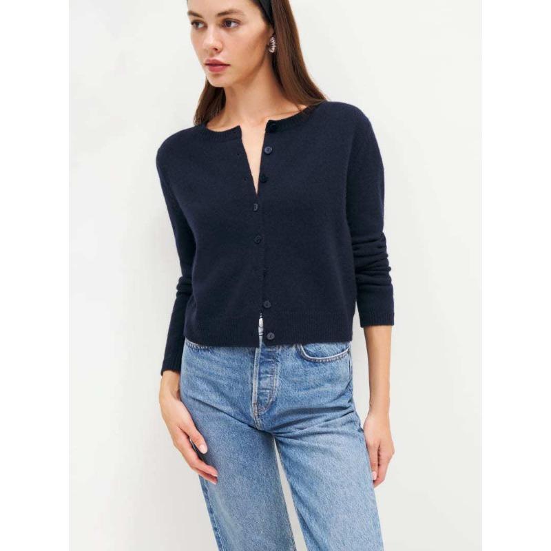 Damen S Langarm Strickjacke Knopfleiste Lässiges Oberteil