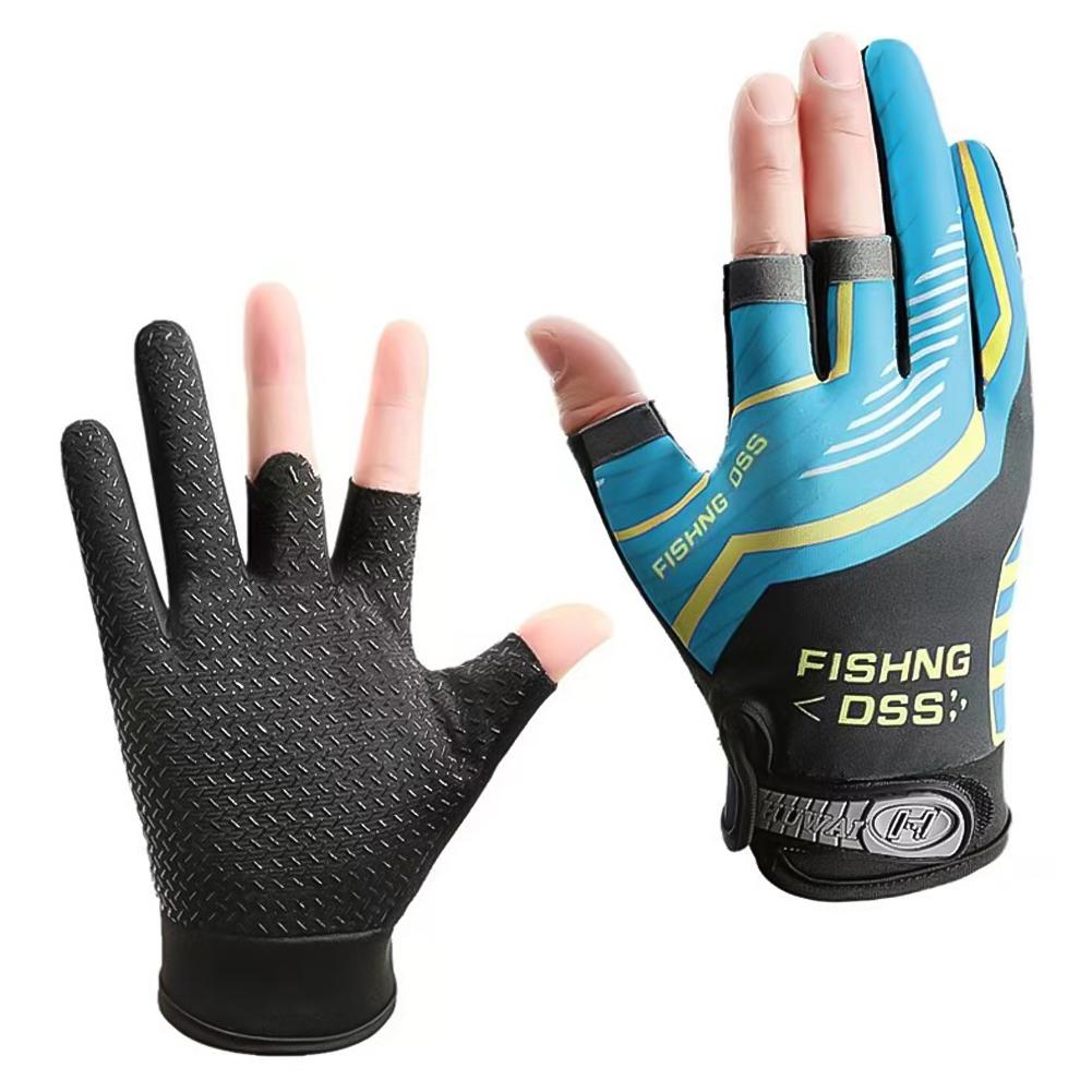 

Перчатки для рыбалки с противоскользящими свойствами, износостойкие, летние, для активного отдыха, дышащие, для рыбалки, велоспорта, спортивные перчатки, одежда для рыбалки синий