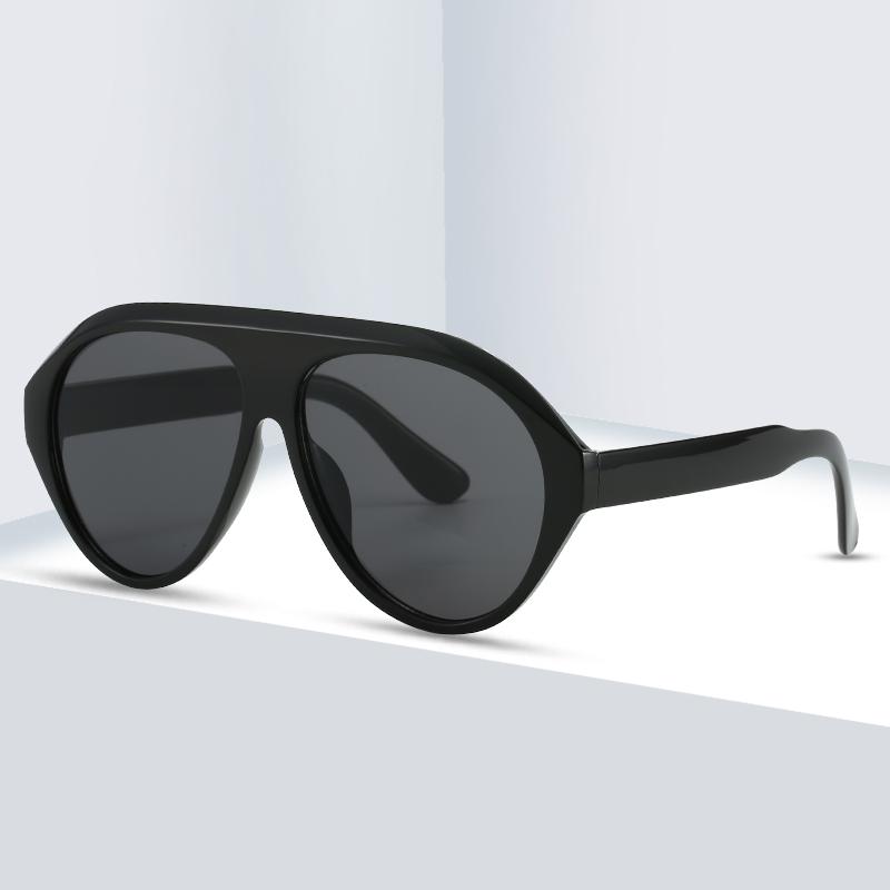 Luxury Designer Oversized Pilot Sunglasses Women Men Green Yellow Punk Big Frame Trend Shades UV400