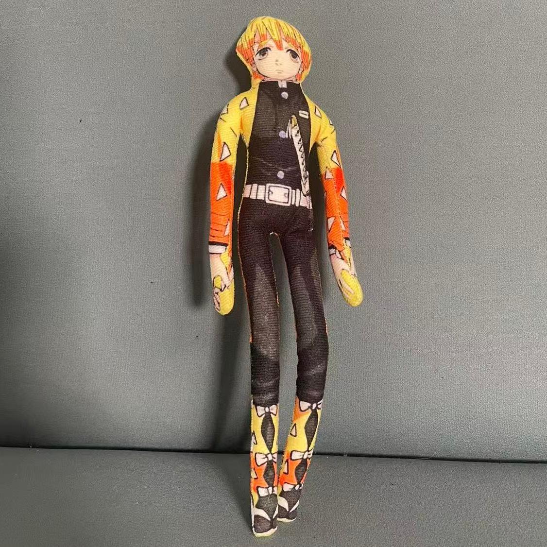 28cm Demon Slayer Kimetsu No Yaiba Tanjiro Neko Kuscheltier Verformbare Form Drahtskelett Bewegliche Gliedmaßen Plüschmaus Figur 28cm
