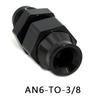 Ac29-Black Anodized Aluminum AN6 Male To AN6 Male Straight Connector 3/8" Tube Hose Fitting Adapter