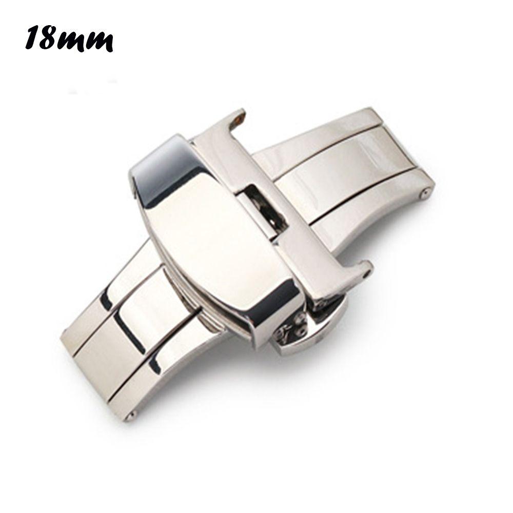 

Запасная застежка-бабочка для часов с застежкой-бабочкой, с двойной кнопкой, запасные части для ремонта часов 20mm серебряный