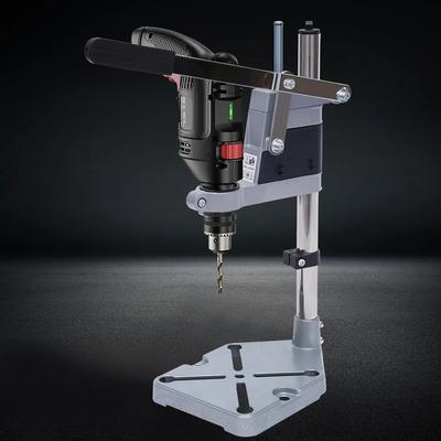 Soporte de Taladro de Columna Eléctrico Portátil de Doble Agujero con Abrazadera, Herramienta de Taladrado y Reparación para Banco de Trabajo, Adecuado para Taller