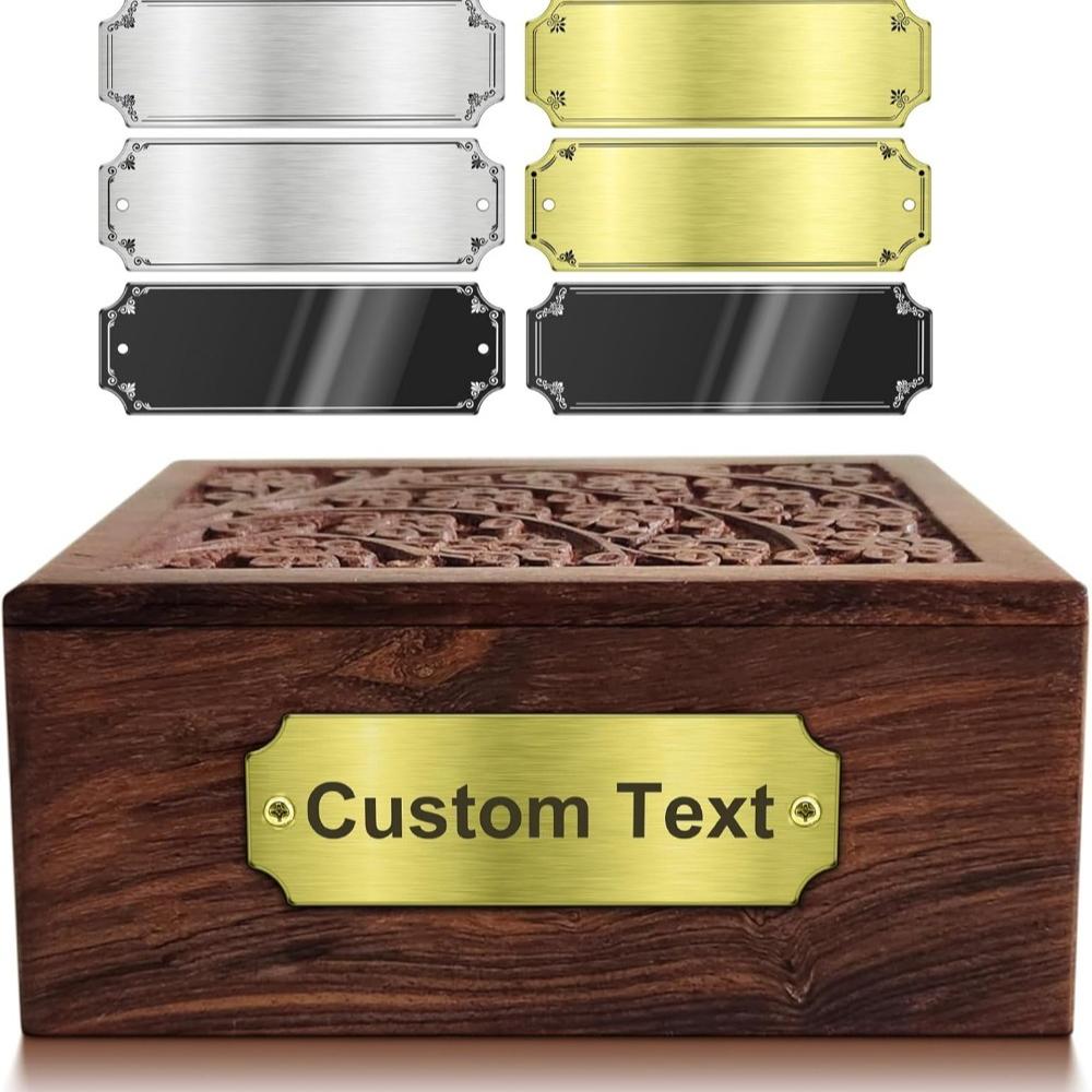 Custom Engraved Stainless Steel Name Plate - Personalized Your Text, Name Tag, Badge, Label, Sign , Award, Memorial, Graduation Plaque