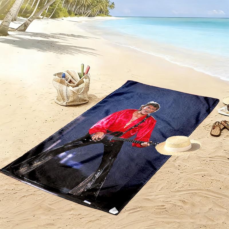 Stage: Electric Guitar Performance Beach Towel Outdoor Camping Beach Towel for Vacation Photos Absorbent Bath Towel Swim Seaside Beach Towel Comfort
