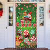 Christmas Door Cover Cute Reindeer Front Door Cover 35x82in Porch Welcome Sign Banner for Winter Holiday Party Photo Backdrop Decor