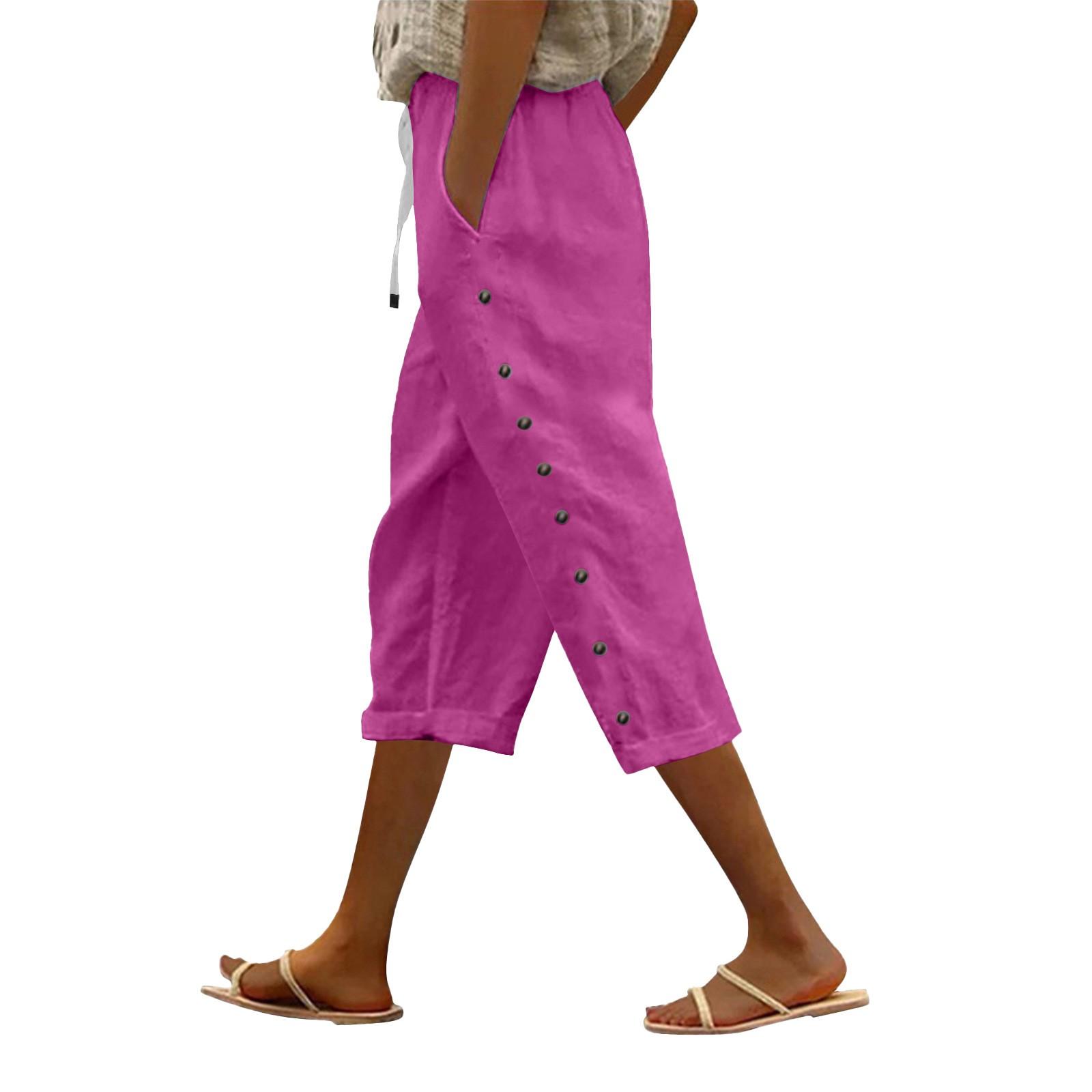 

Женские повседневные брюки с застежкой сбоку, модные, мешковатые, с эластичной талией, прямые, удобные брюки с карманом S