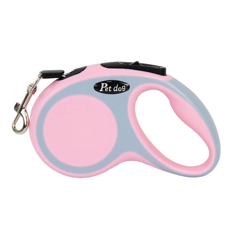 One-Button Retractable Shock-Absorbing Dog Leash for Safe Outings