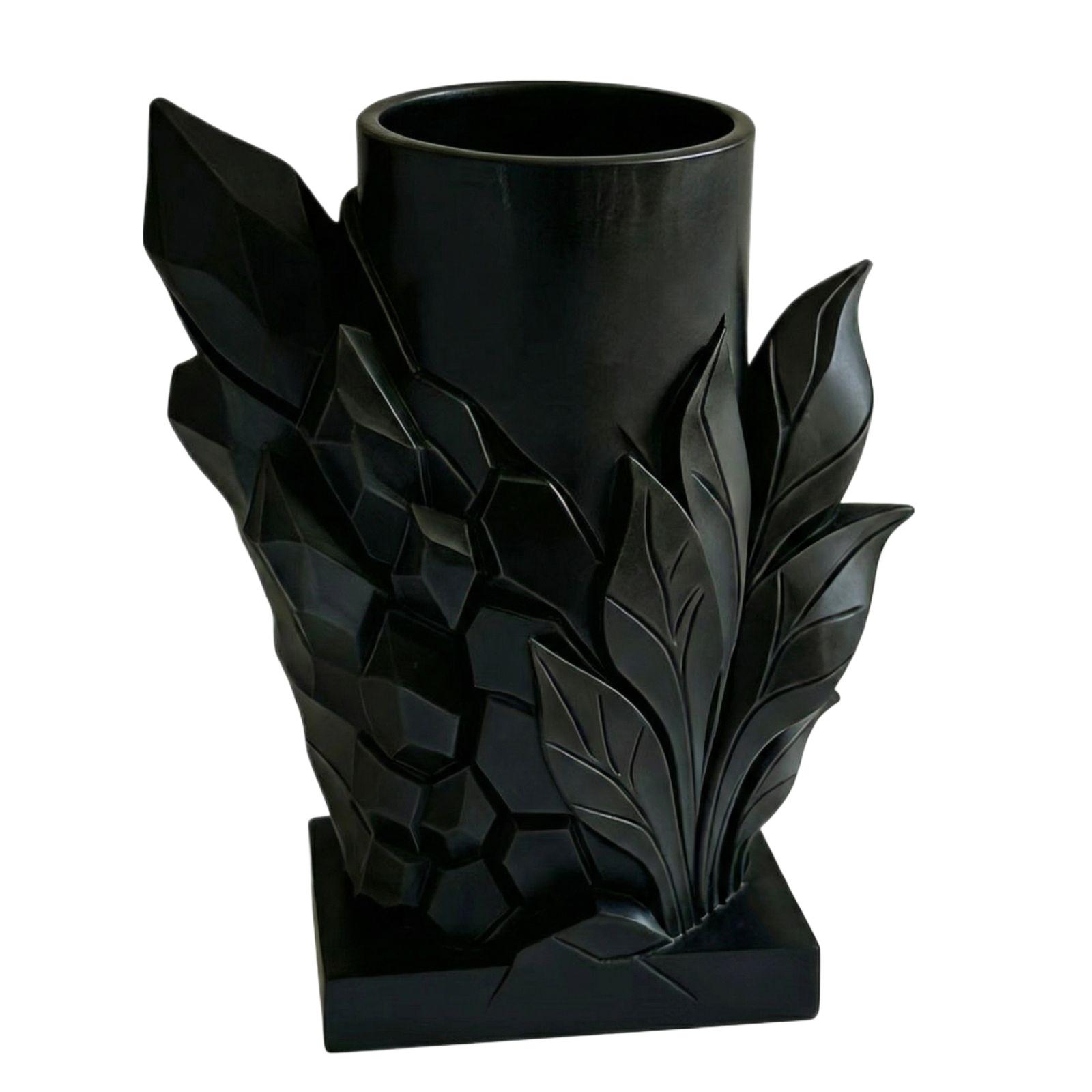 3D-печатная натуральная арт-ваза чёрный