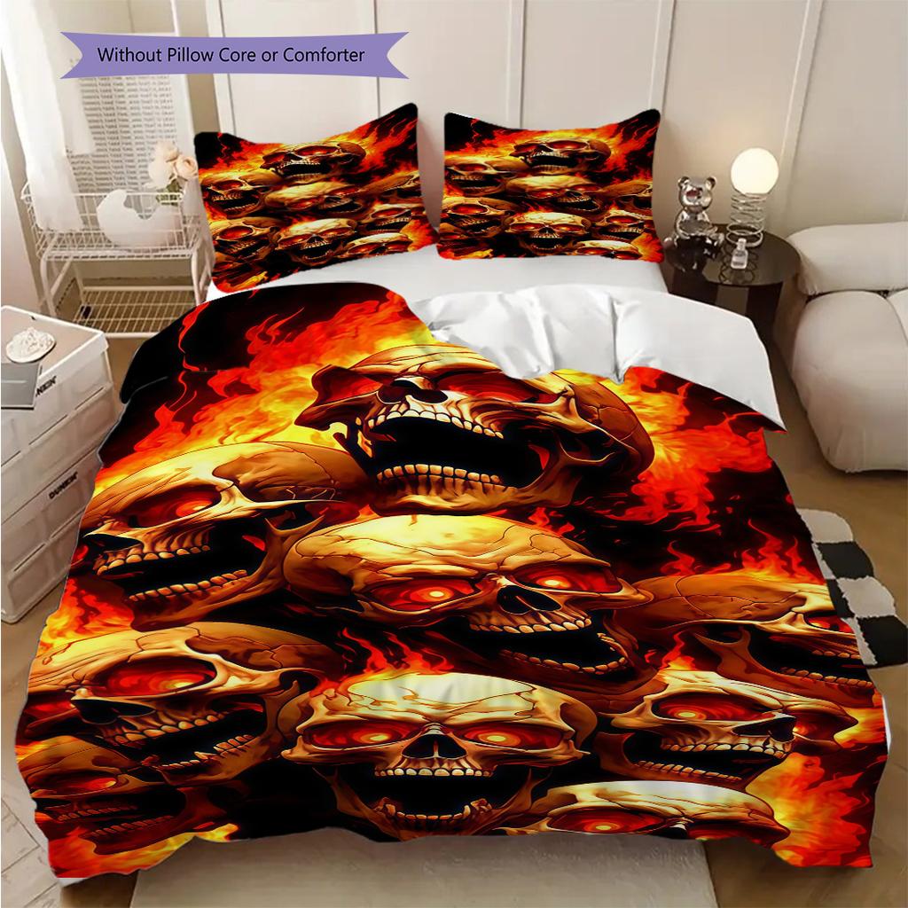 Dark Fantasy Warrior Set Threepiece Set 1 Duvet Cover 2 Pillowcase Without Core Bedding Set Christmas Birthday Gift