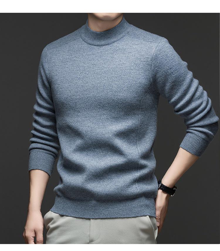 Men's Plus Velvet Thick Round Neck Anti-Pilling Fleece Pullover - Autumn/Winter 2025 Collection
