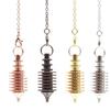 Openbaar Ontwerp Pendels Metalen Pendel Koperen Materiaal Spiraalvorm Wichelpendel Divinatie Pendel Meditatie Sessie