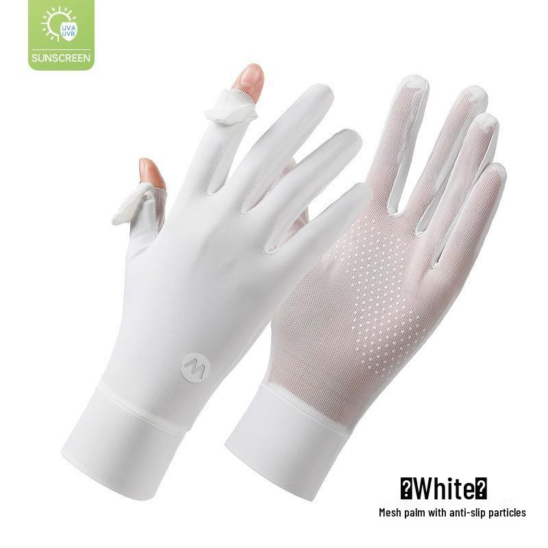 Ice Silk UV Protection Gloves for Women - High Elastic, Lightweight for Outdoor Sports & Cycling
