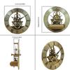 Elegant Metal Clock Head Insert with Roman Numerals 126mm Diameter Quiet Movement Quartzs Clock Face for Home Decors