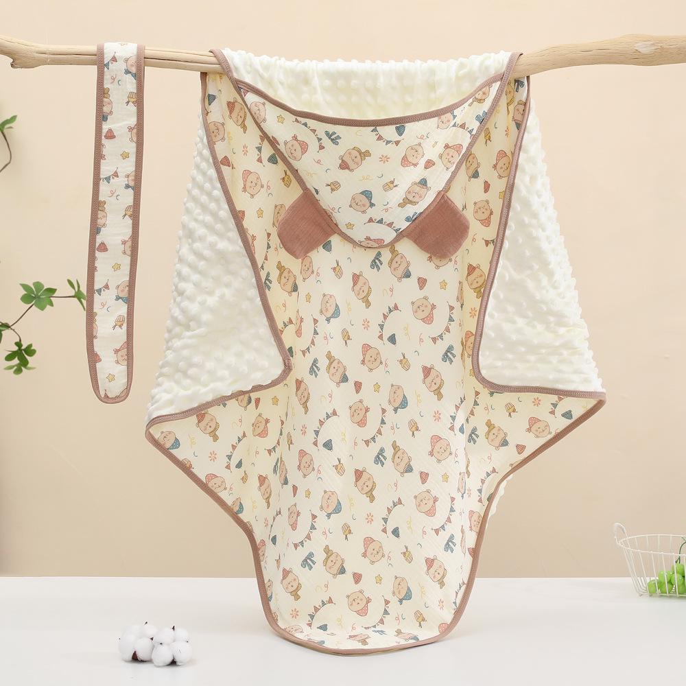 Newborn Lightweight Baby Blanket: Anti-Startle Bean Velvet Quilt for Spring & Autumn