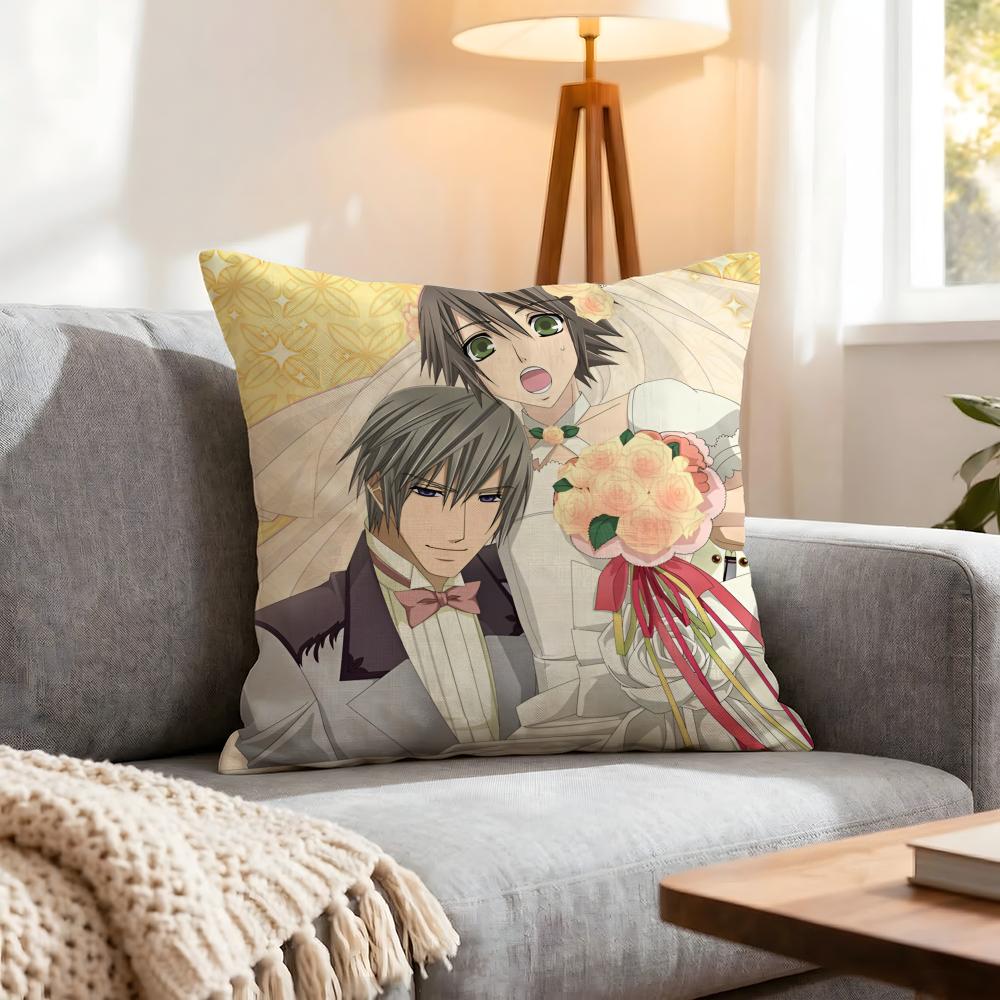 Anime Junjou Romantica Cushion Cover 1Pcs Decorative Covers Soft Cushion Case For Sofa Couch Decor 40X40 45X45 Pillowcases