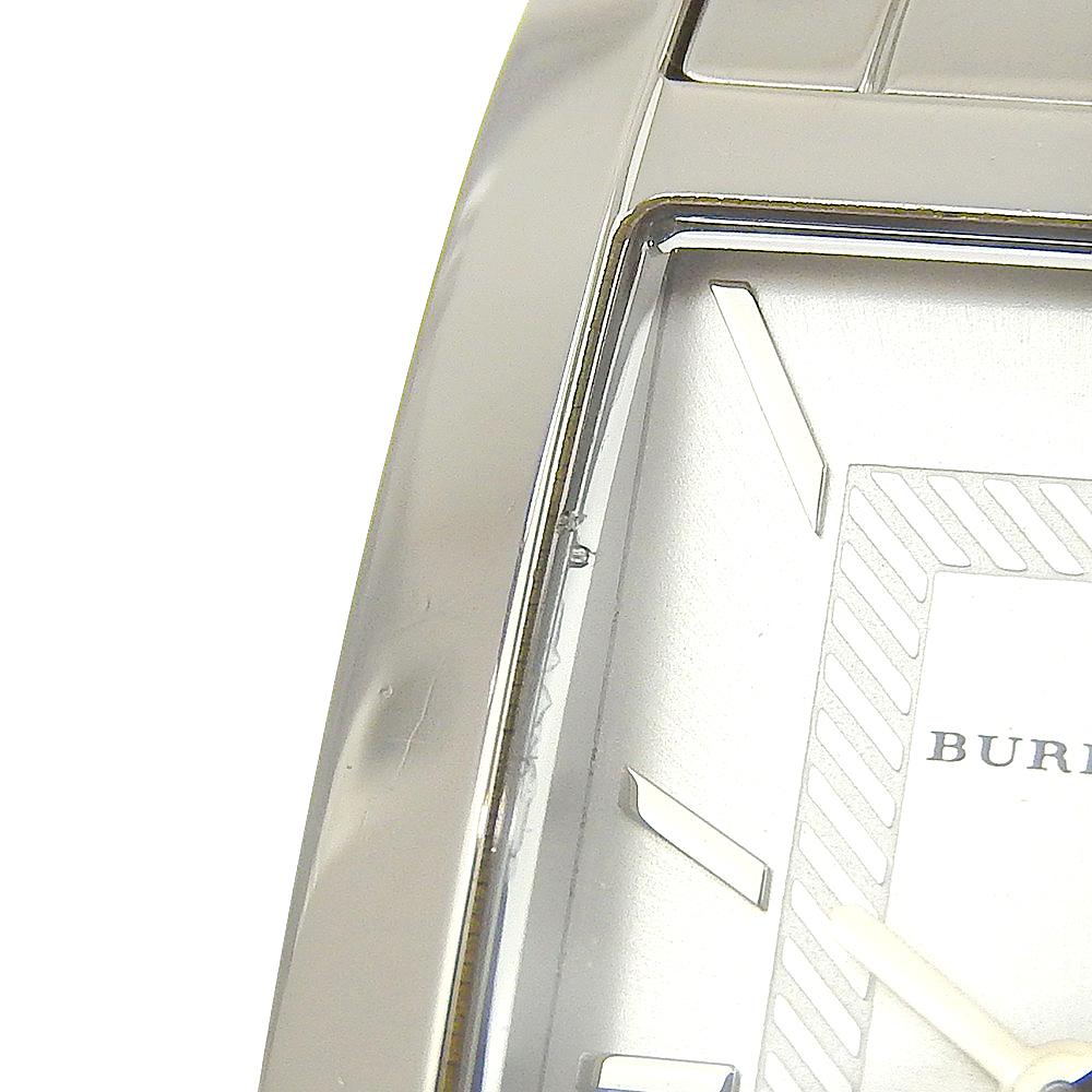 Burberry Watches BU1056 SilverDial Stainless Steel Quartz Analog Display Mens Used