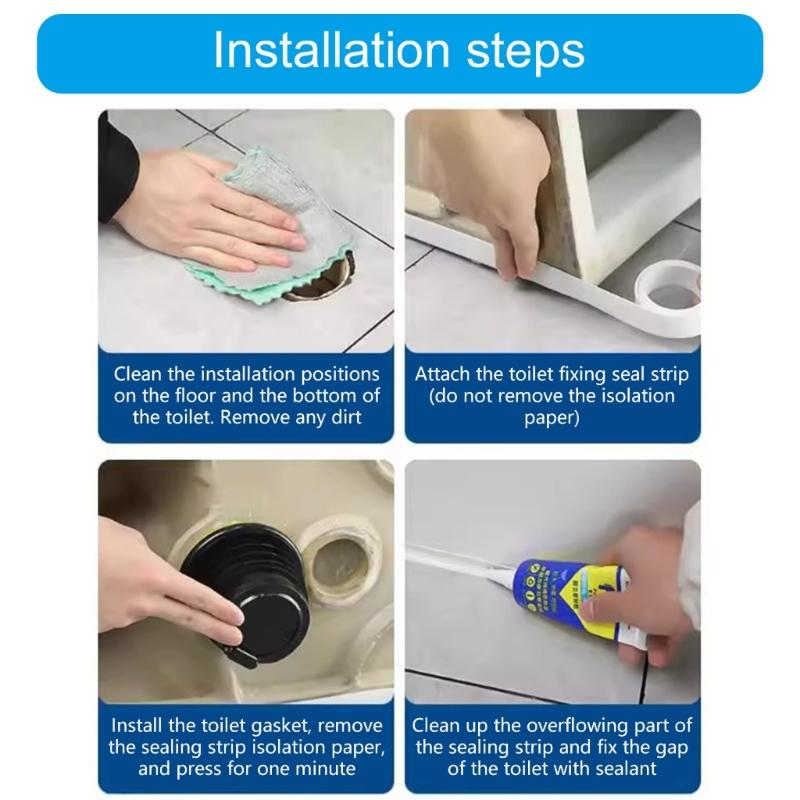 652F Toilet Flange Sealing Rings Check Valves Rubber Rings Toilet Bowl Gasket Flange Rings with Backflow Prevention Valves