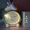 Children's Cartoon Alarm Clock, Creative Digital Rainbow Unicorn Clock, Student Gift, Dual Music and Snooze Night Light