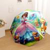 Princess In A Magical Forest With Animals Compact Travel Automatic Umbrella Folding Umbrella With 8 Ribs Sturdy Construction For Womenmen Stylish