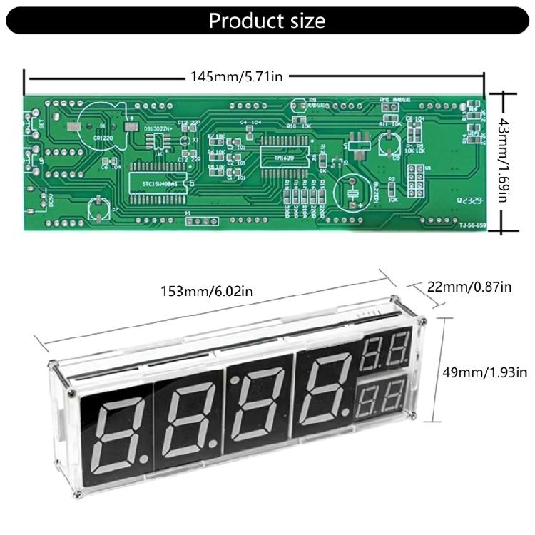 Programmable 8 Digit Digital Clock set with ESP8266 Module Soldering Project set Digital Tube Clock set for Home Office