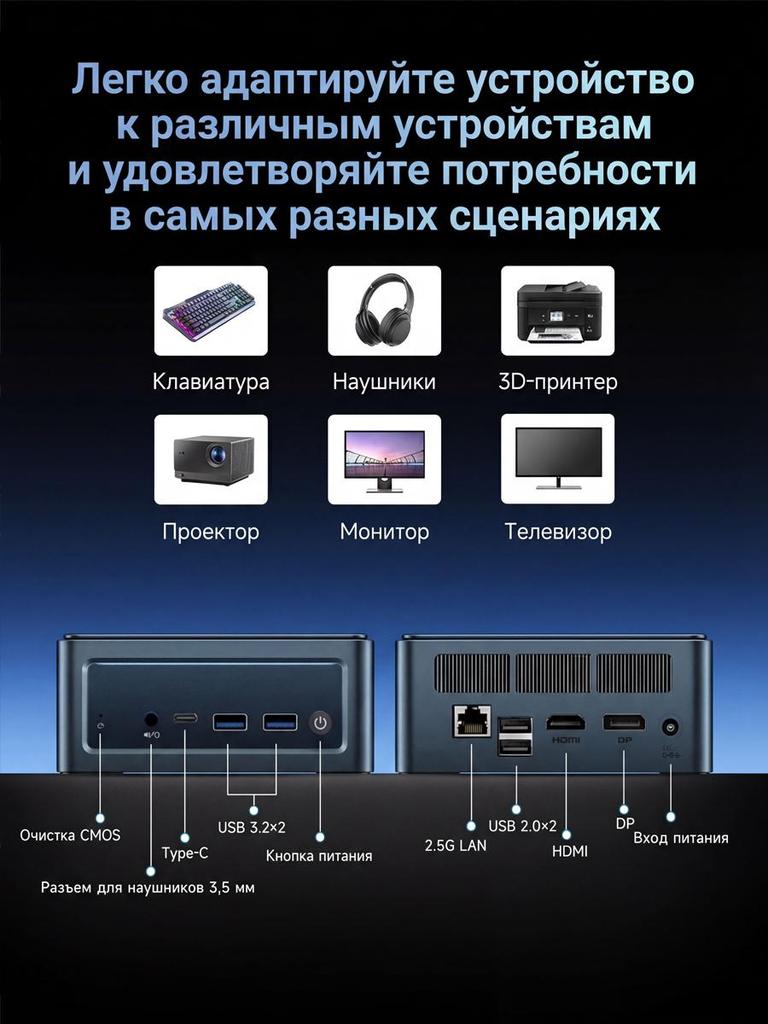 Mini Pc BMAX B11 PRO 16G+512G SSD Intel Core Ultra 5 Processor 115U Intel Graphics Window 11