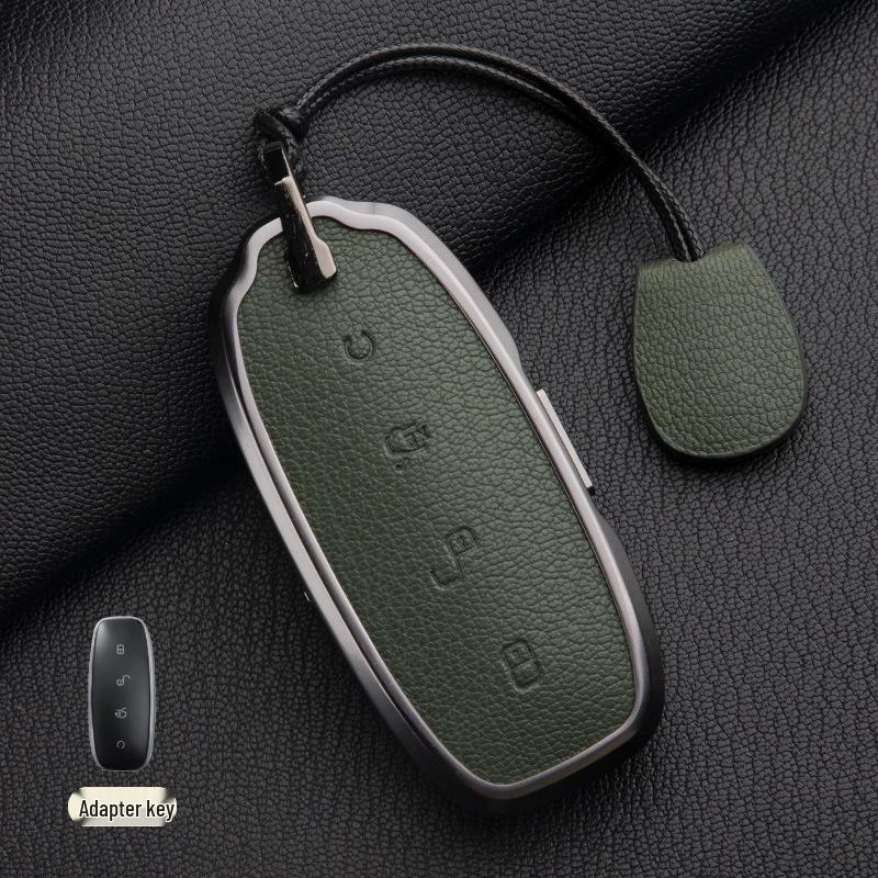 BYD D9 Key Case - 2023 N7 Genuine Goatskin, High-End DM-i Modification Shell Buckle 1