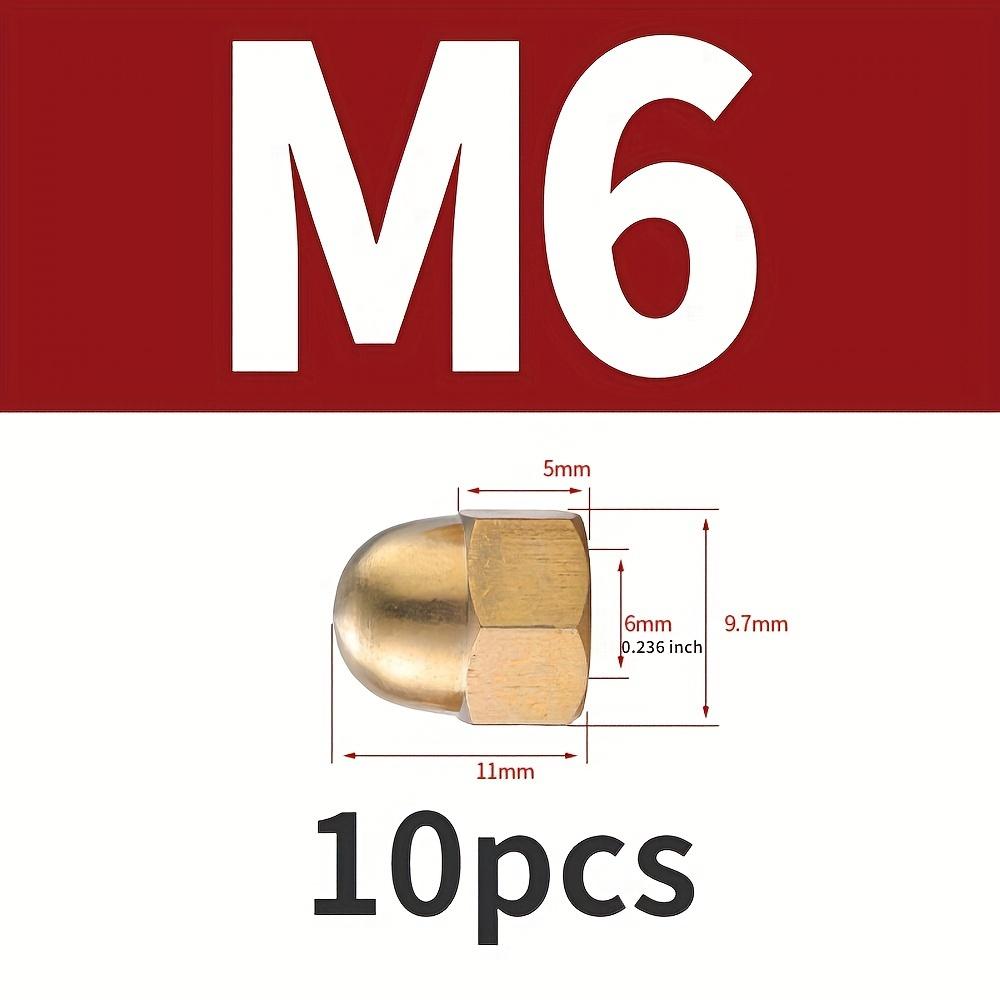 Decorative Brass Dome Head Cap Nuts - M3 To M14 Sizes, Polished Finish Hex Acorn Cover Nuts for Enhanced Fastening