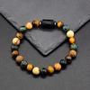 1PC 12 Zodiac Signs for Friends Lovers Stone Beaded Bracelet with Polished Natural Stone Adjustable Couples Friendship Minimalist