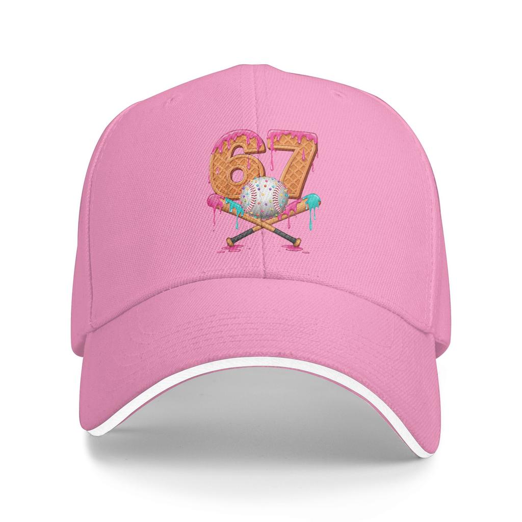 67 Ice Cream Drip Baseball Number 67 Player 67Th Birthday Casual Baseball Cap Spring Trucker Hat Running Hippie Hip Hop Hats