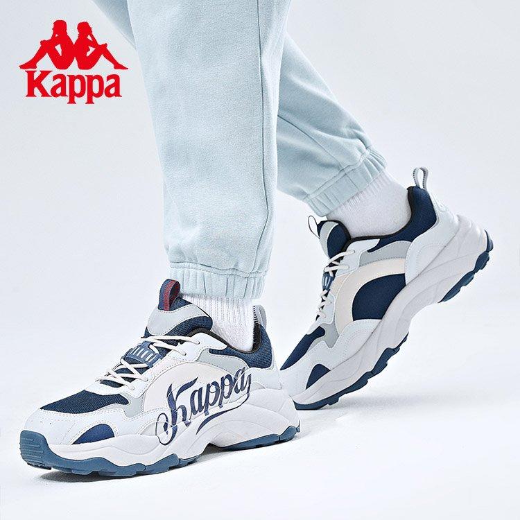 Kappa Daddy Shoes Men's and Women's Retro Running Shoes Thick soled Height Boosting Casual Shoes