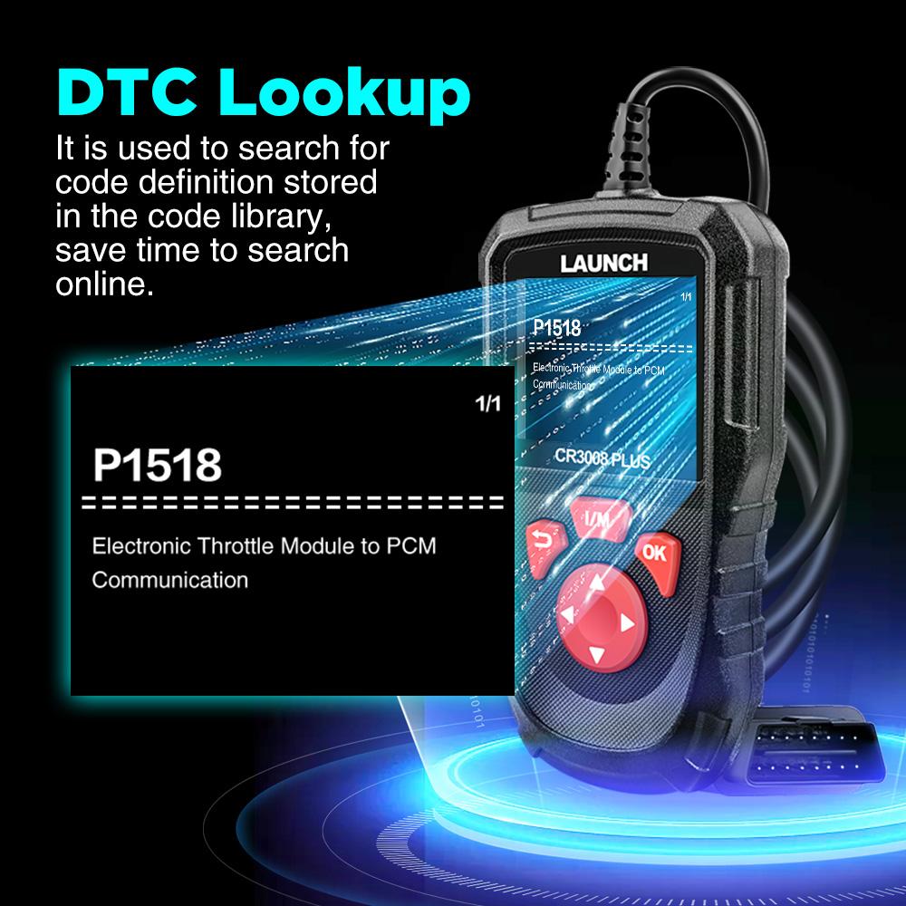LAUNCH X431 CR3008 PLUS Kompletní OBD2 diagnostické nástroje Auto OBD OBD2 Automobilový skener Kontrola motoru Baterie Bezplatná aktualizace Online