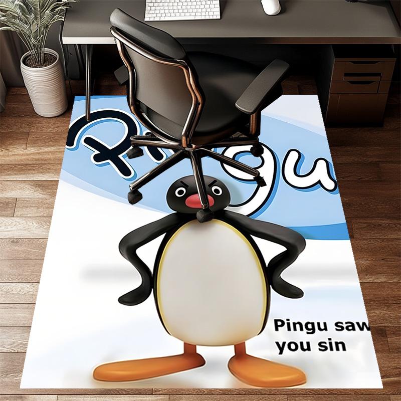 1pc Pingu (3) Design Printed Area Rug Carpet for Bedroom Living Room Home Decor Rugs Mat Non Slip Mat Rug for Bedside