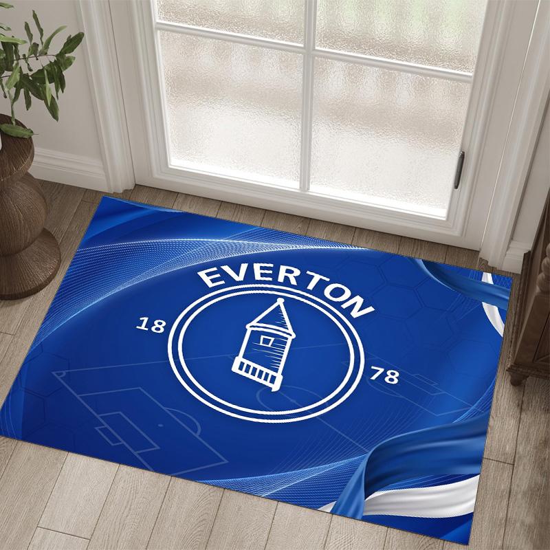 Everton Football Design Crystal Velvet Carpet Cozy Non?Slip Printed Rug For Bedroom Living Room Entrance
