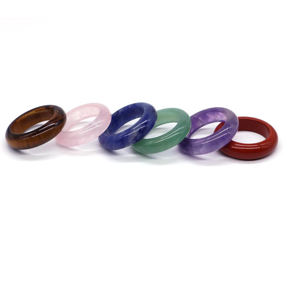 1 Stück Farbe Stil Natursteine Ringe Heilkristalle Vintage Chakra Ring Damen Hochzeitsfeier Schmuck Punk Rock Edelsteine Geschenk