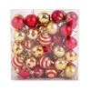 50pcs/set 4cm Christmas Ball Ornaments Set Plastic  Hanging Decor for Tree Xmas Party Holiday Decoration Home Decoration