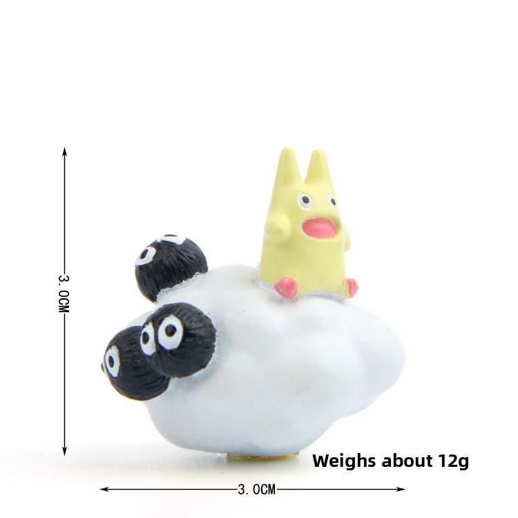 

Мила мультяшна хмаринка Тоторо дівчинка вугільна кулька синій кіт міні-модель для подарунка та декору дому Style 3