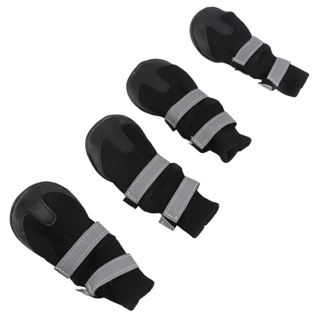4pcs Set Water Proof Pet Dog Shoes Anti Slip Protective Boots for Large Dogs