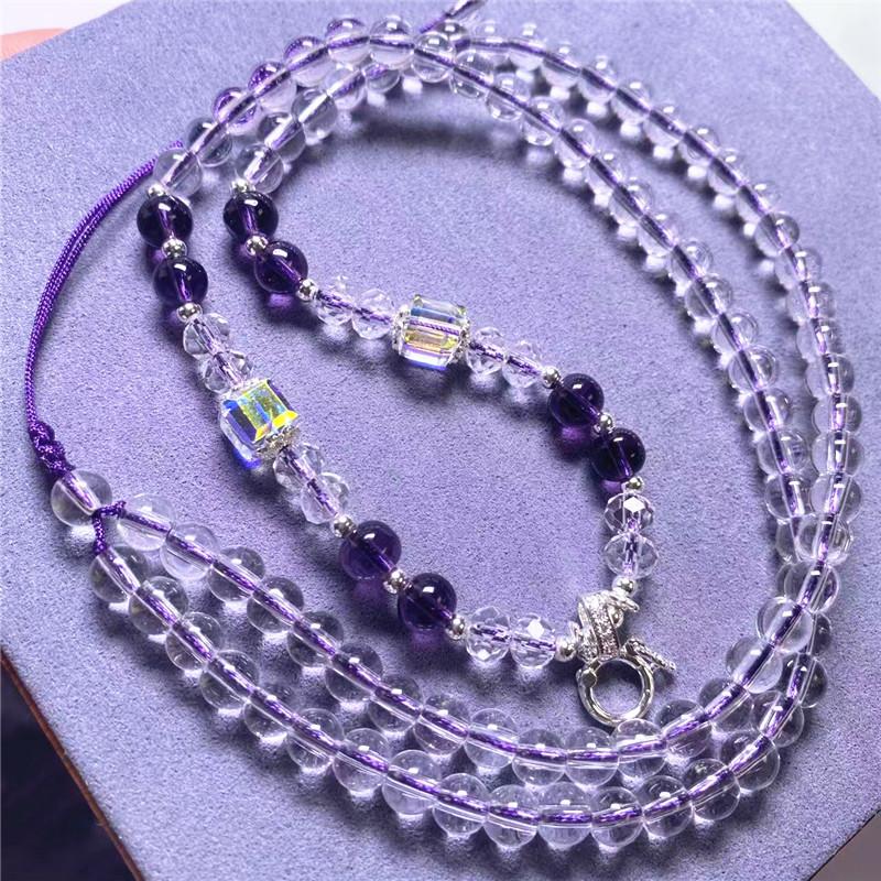 Versatile Bead Chain Thangka Buddha Brand Fox Fairy Bead Chain, Fashion Necklace, Bead Sweater Chain Chalcedony