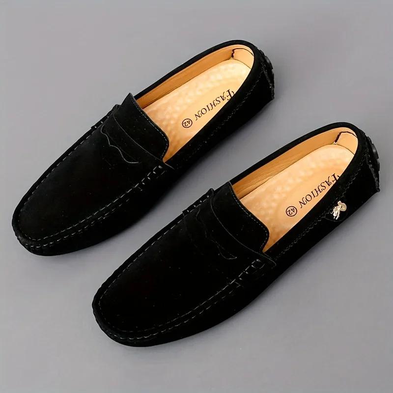 Fashion Couples, family casual shoes Fashion men's and women's flat shoes, driving, handmade, color large size small size 35-48 loafers