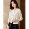 D.F.DEAR Elegant Crew Neck Knit Cardigan