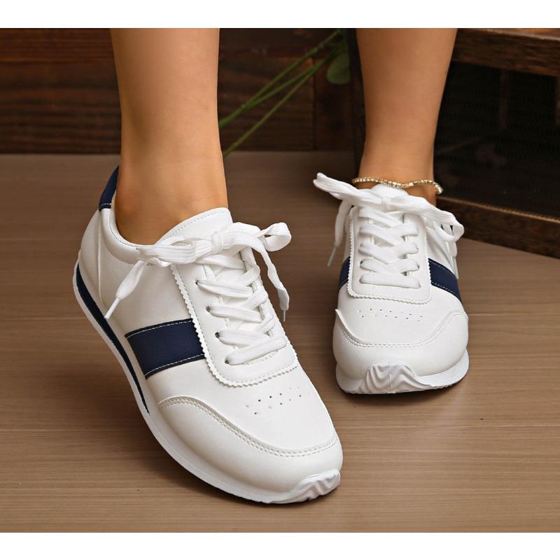 

Fashion 2025 New Women Platform Sneakers Leather Patchwork Casual Sport Shoes Ladies Outdoor Fashion Running Shoes Woman Designer Shoes 43 синий
