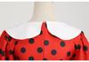 2022 Retro Polka Dot Doll Collar Short Sleeve Party Dress
