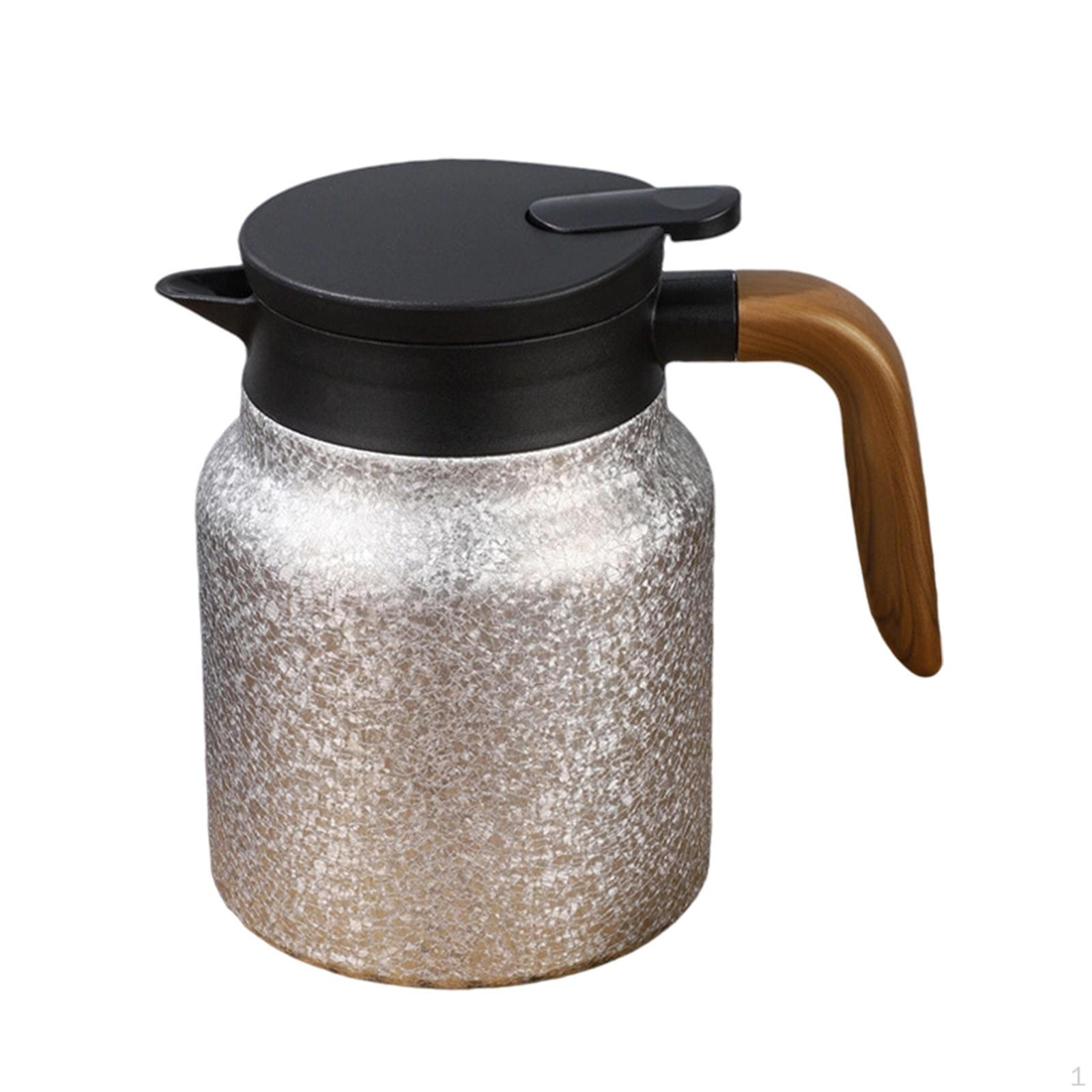 

, Teapot, Easy to Use, Compact, Insulating, Insulated Coffee Pot for Kitchen, серебряный