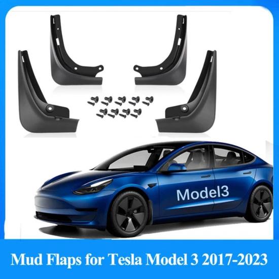 No Drilling Required,SET Mud Flaps Car Splash Guards for Tesla Model 3 2017-23