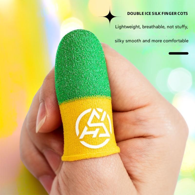 Glow In The Dark Gaming Finger Sleeves Conductive Fiber Double Tone Design For Enhancing Night Play And Precise Touch Display Control