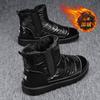 Winter High Top and Pile Warm Snow Boots for Men Outdoor Thick Sole Tide with Thick Cotton Shoes for Men D572