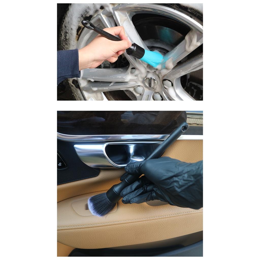 Car Detailing Brush Set, 3 Pieces Car Cleaning Brush Set, Ultra Soft, Car Detail Brush for Car Interior and Car Care Car Interior Outdoor