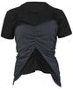 Peulleeoeob Bustier Layered T-Shirt (Fl-122_Black&Charcoal)