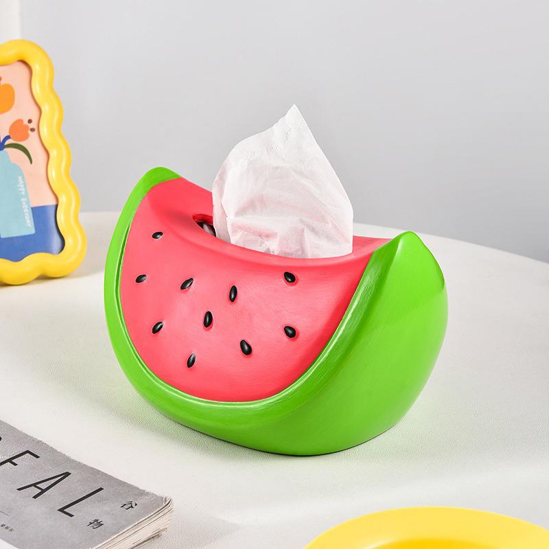 Cute Watermelon Shaped Tissue Box Desktop Ornaments